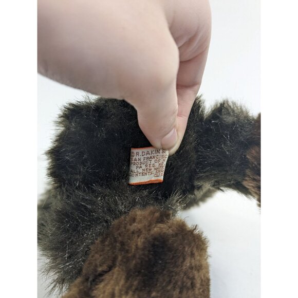 Vintage Dakin Dark Brown Gorilla Monkey 1982 Stuffed Animal 8" - Picture 4 of 4